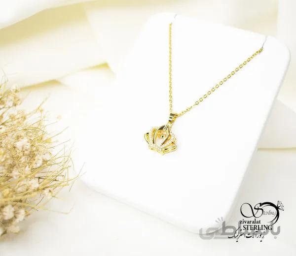 گردنبند زنانه طرح تاج