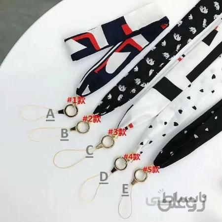 بند آویز موبایل پارچه ای 3 Mobile Pattern Lanyard