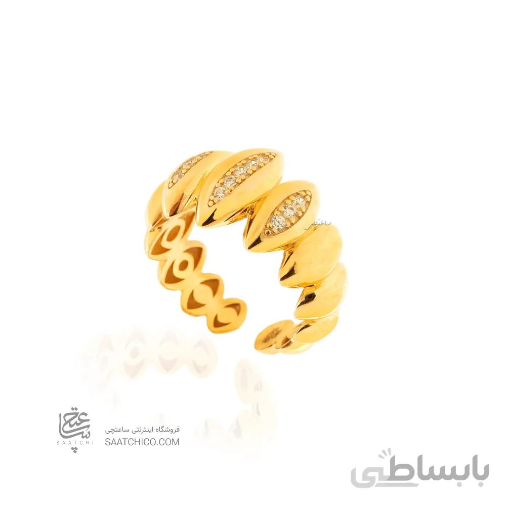 انگشتر طلا طرح مارکیز نگیندار کد CR575