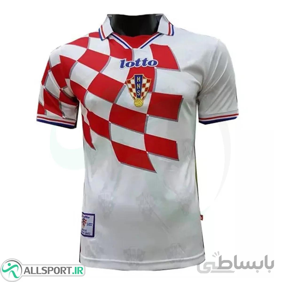 پیراهن کلاسیک کرواسی Croatia 1998 Home Soccer Jersey