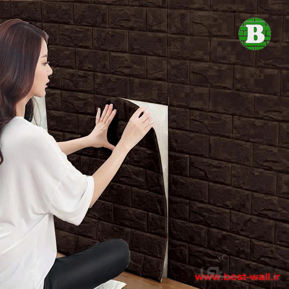 پنل فومی پشت چسبدار وارداتی قهوه ای