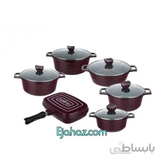 سرویس قابلمه 12 پارچه نالینو مدل Alonso ا Nalino Alonso Cookware Set 13 Pcs
