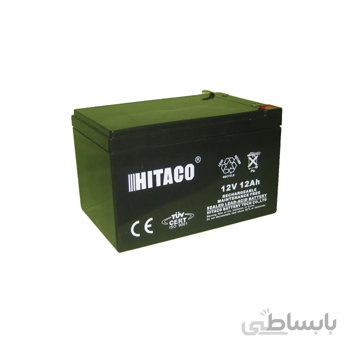 باتری یو پی اس 12 ولت 12 آمپر ساعت هیتاکو HB12-12