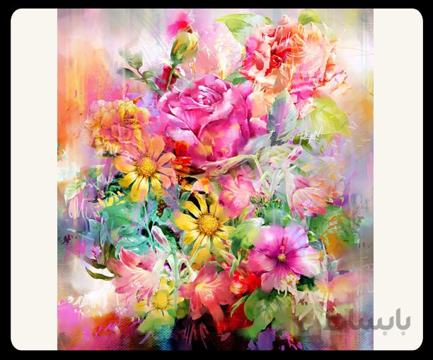 پوستر گل سه بعدی 046