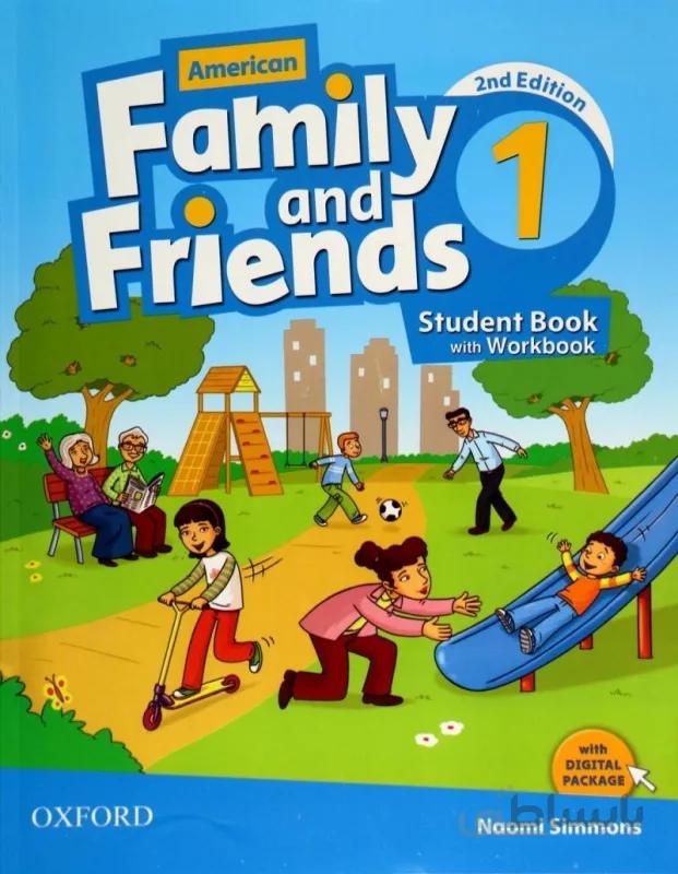 کتاب امریکن فمیلی اند فرندز ویرایش دوم American Family and Friends 1 (2nd) SB+WB+CD سایز کوچک