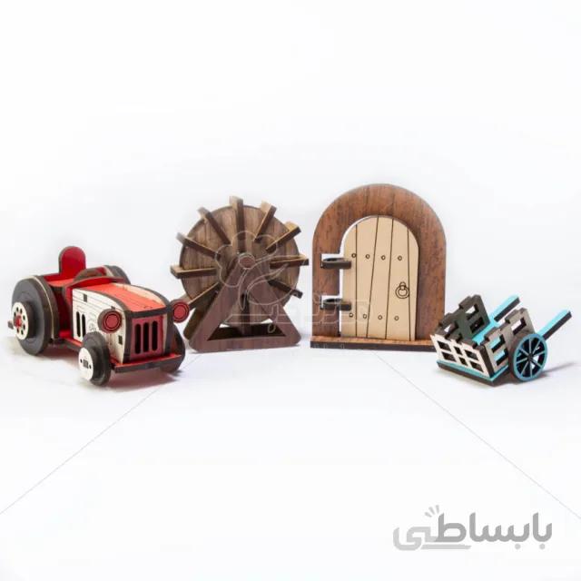 مجموعه ماکت چوبی مزرعه 4 تکه