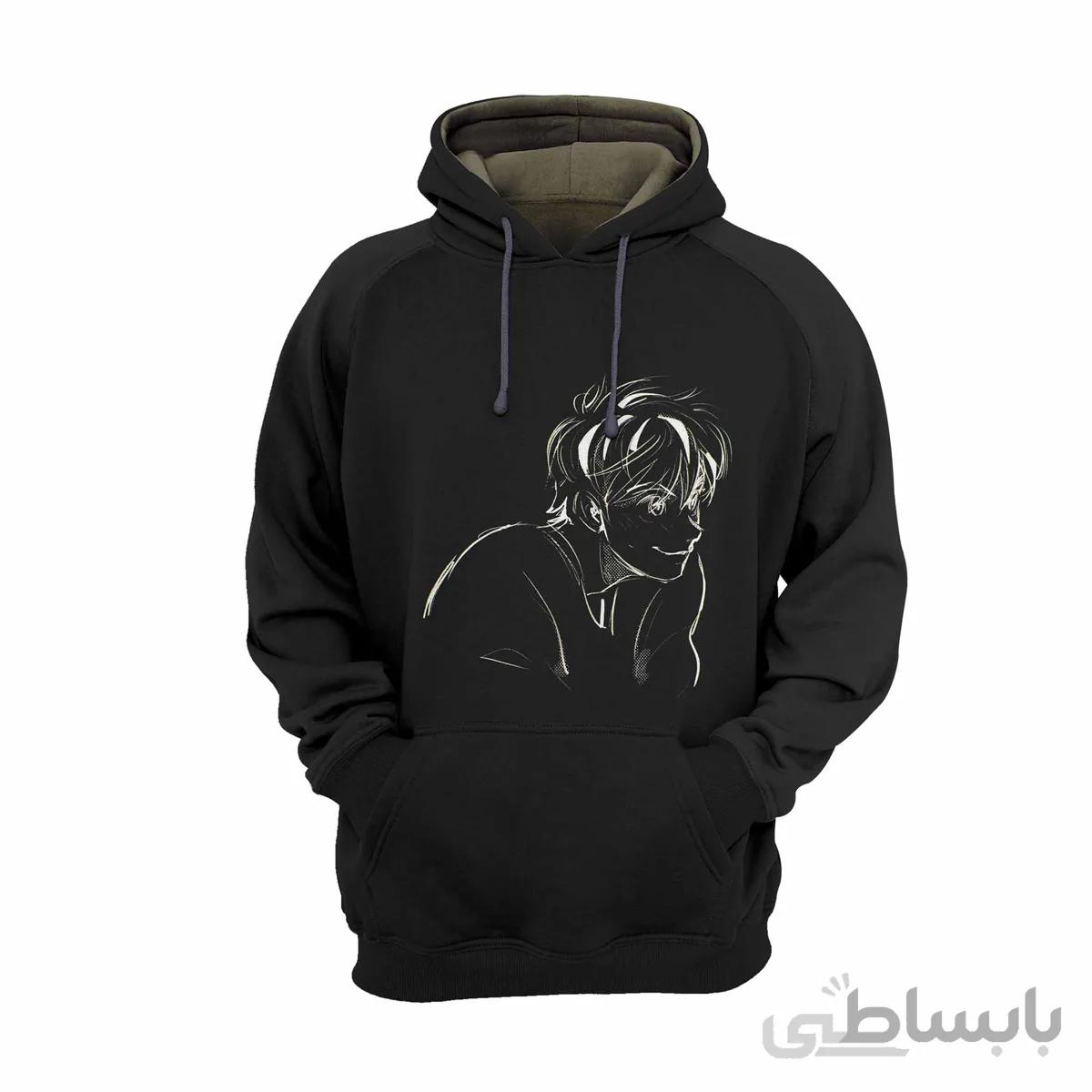 هودی مشکی طرح انیمه هایکو Haikyu
