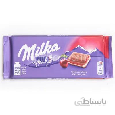 شکلات تخته ای میلکا با کرم گیلاس 100 گرمی