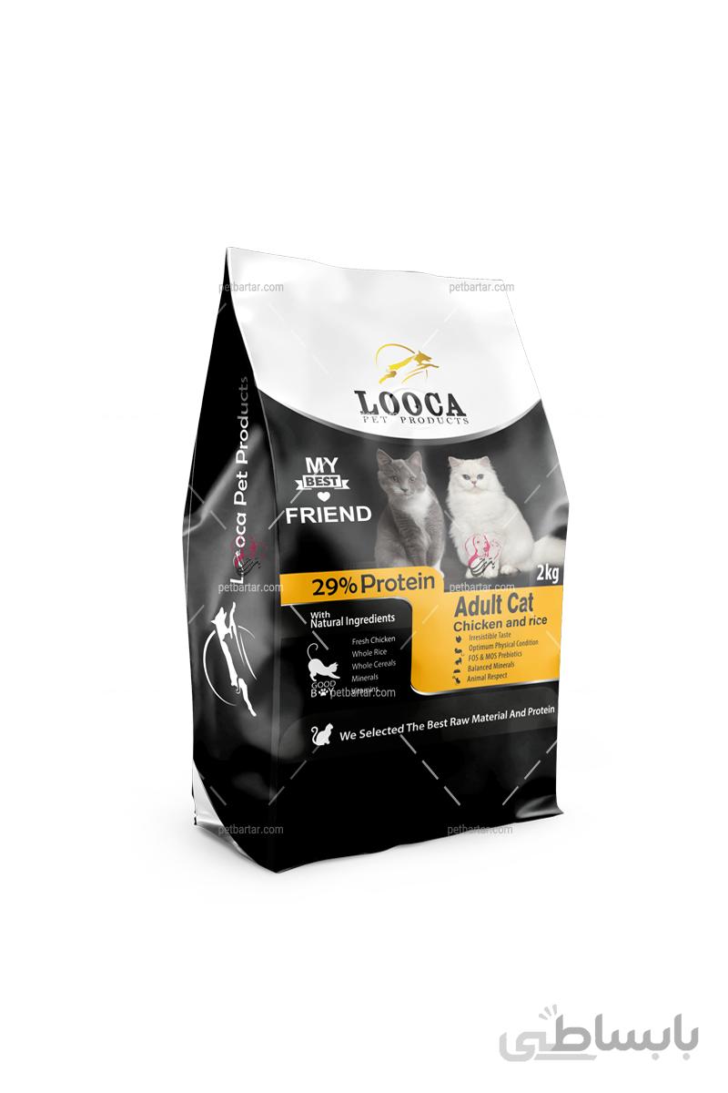 غذای خشک گربه بالغ لوکا طعم مرغ و برنج ۲ کیلویی | Looca Adult Cat with Chicken and Rice