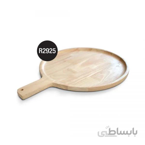 R2925 تخته سرو چوبی دایره پیتزا بزرگ گود (یک رو)