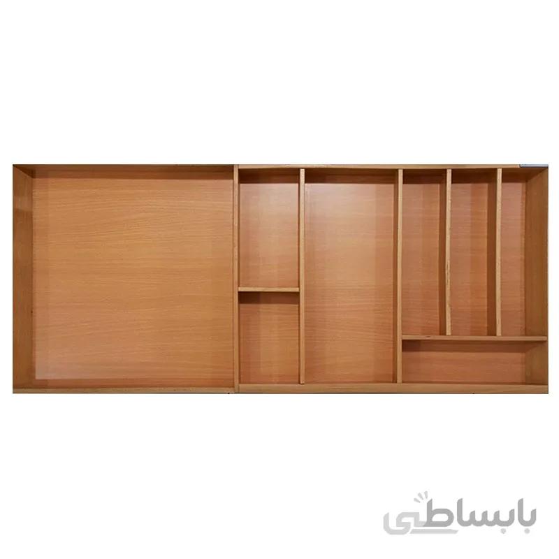 تقسیم بندی کشو قاشق چنگال چوبی راش ملونی