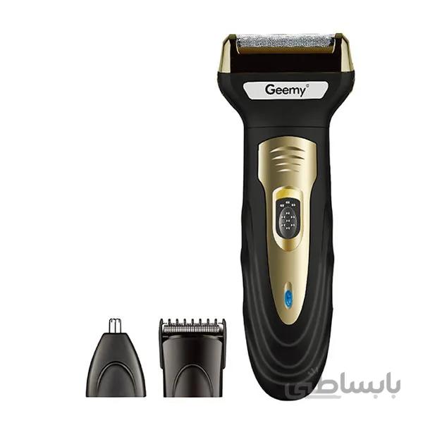 ست ماشین اصلاح موی صورت و بدن ۳ در ۱ جیمی (Geemy Rechargeable Shaver And Trimmer Set-Model:GM-6616)