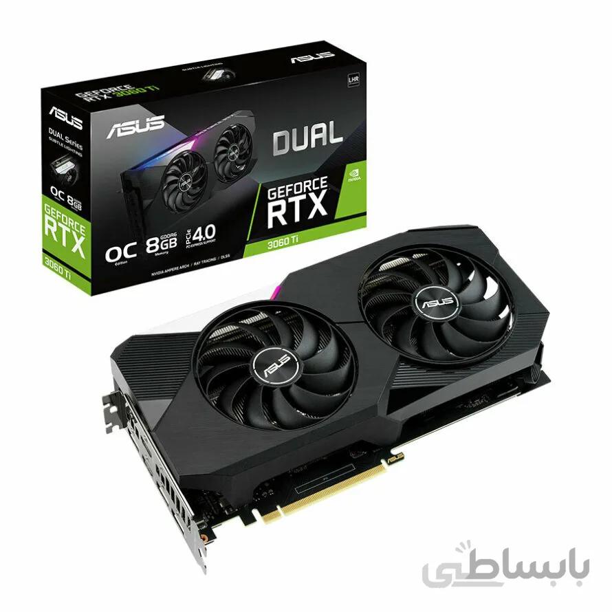 کارت گرافیک ایسوس DUAL RTX3060TI V2 OC 8GB LHR ا ASUS Dual GeForce RTX 3060 TI V2 OC Edition 8GB LHR Graphics cards