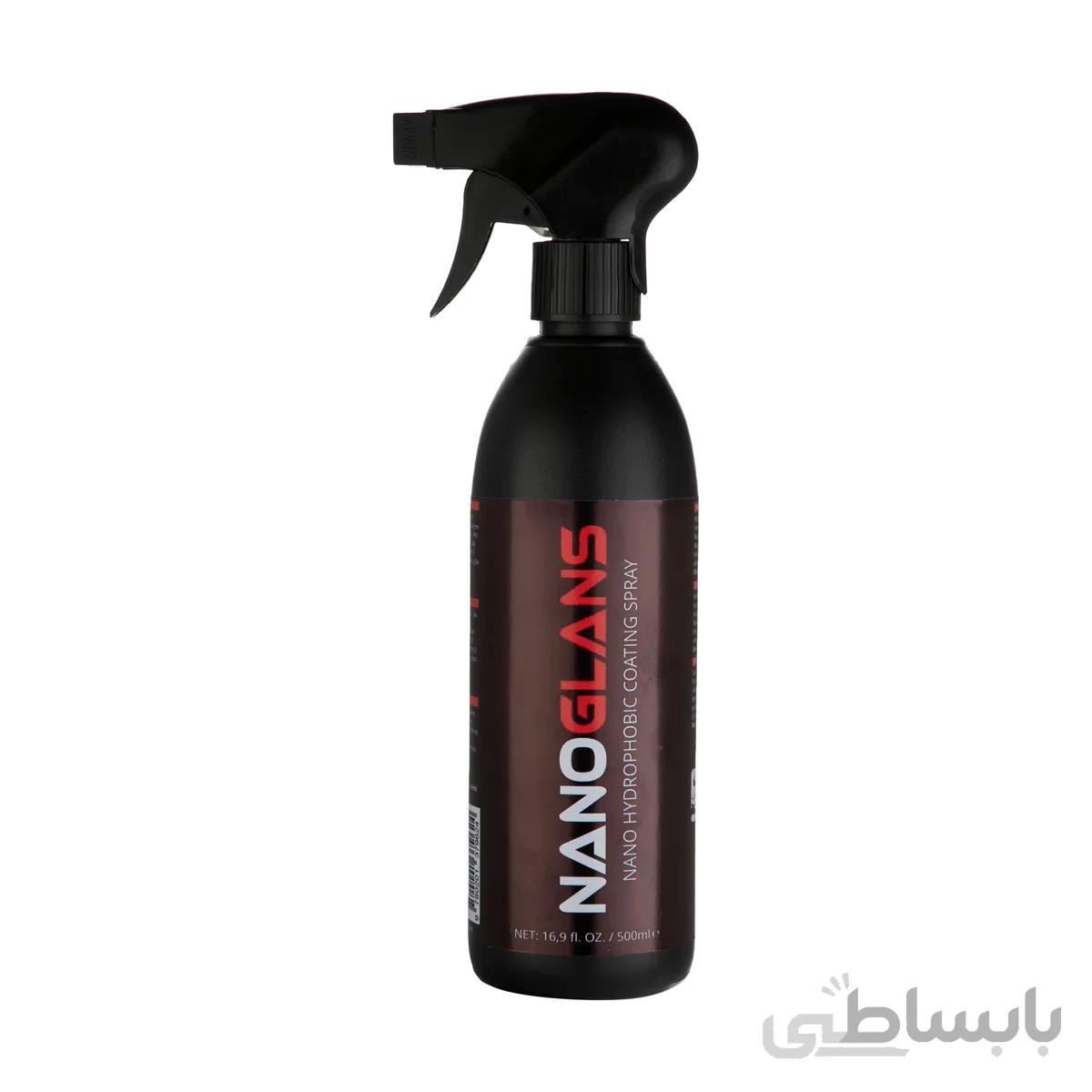 محلول نانو سرامیک و فوق ابگریز نانوگلنز مدل HYDROPHOBIC COATING حجم 500 میلی لیتر