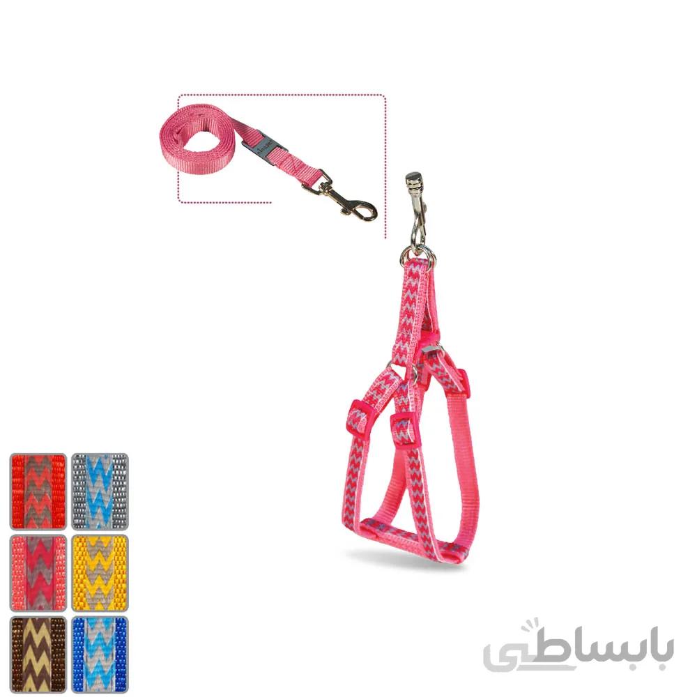 قلاده کتفی زیگزاگ با لید سگ و گربه نیناپت ا Ninapet Harness For Small Dogs And Cats