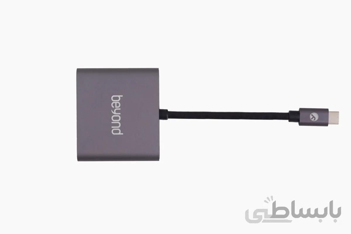 هاب یک پورت Type C به 3.0 USB با یک پورت HDMI همراه آداپتور با قابلیت PD بیاند BA-407 ا Beyond BA407 USB 3.0 Type C HUB, 1 Port With 1 HDMI Port + Power Adapter + Power Delivery