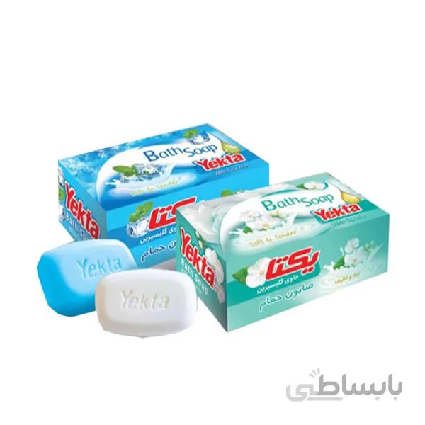 صابون حمام آبی (حاوی گلیسیرین) یكتا - 100گرم