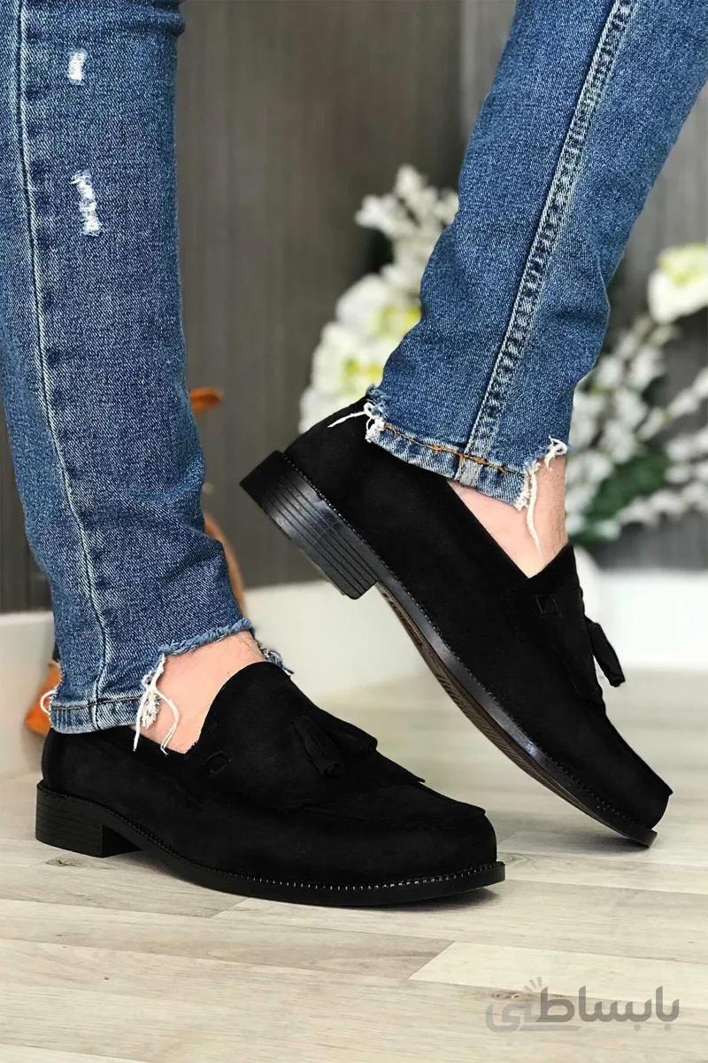 Mayluga کفش راحتی مردانه جیر مشکی