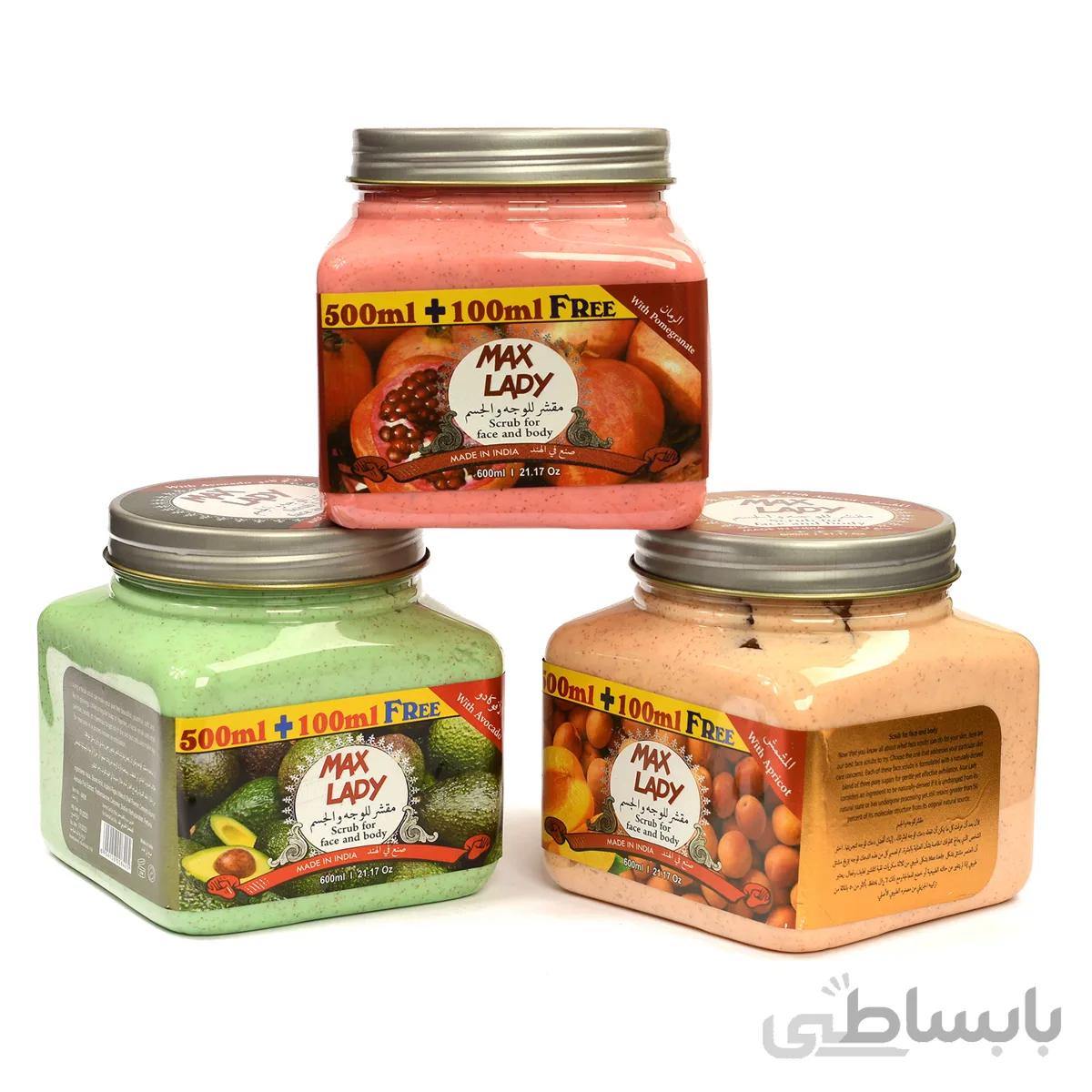 ماسک شنی صورت و بدن مکس لیدی Max Lady حجم 600 میلی‌لیتر