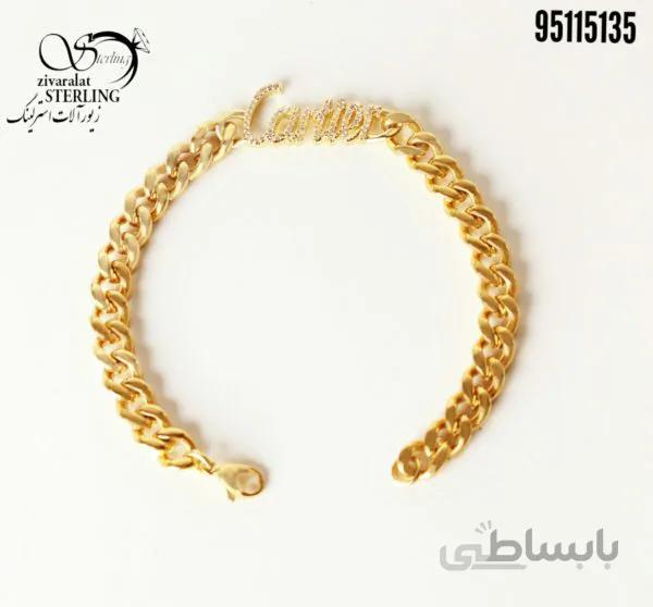 دستبند زنانه طرح طلا کد: 3169