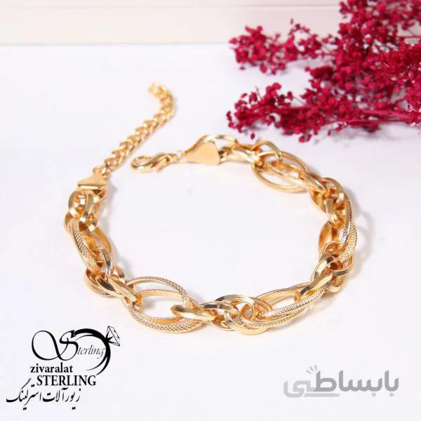 دستبند زنانه طرح طلا کد 5057