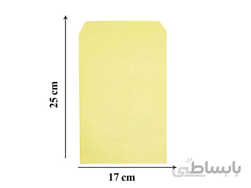 پاکت A5 زرد سایز 17×25