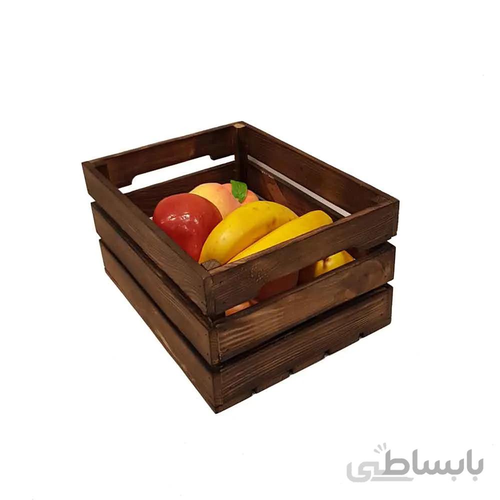 جعبه چوبی طرح ایکیا مدل h 15 رنگ قهوه ای