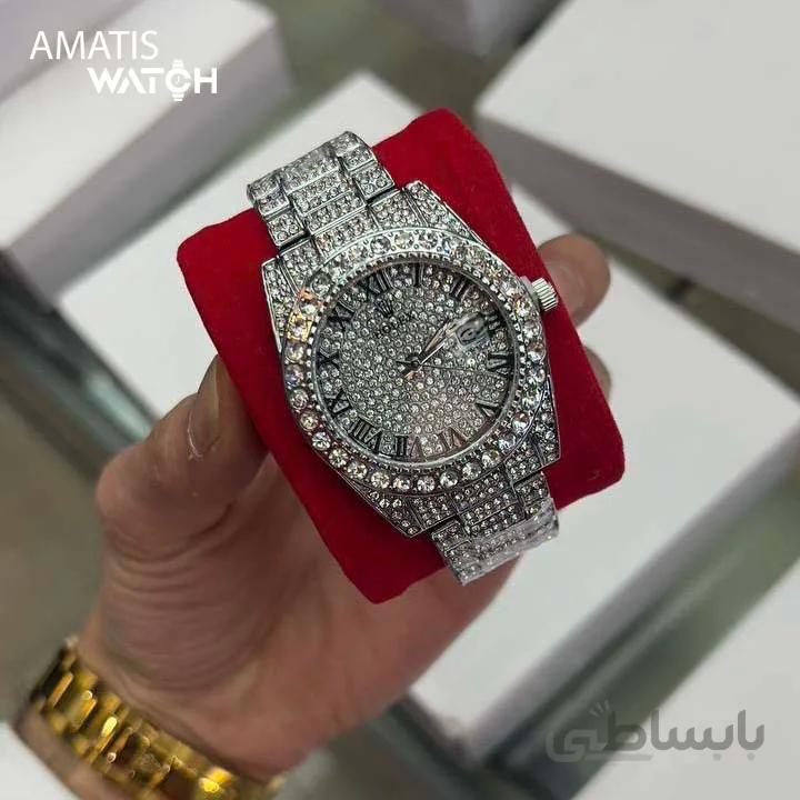 ساعت مچی فول نگین رولکس مدل Rolex Date-Just Diamonds 3435A