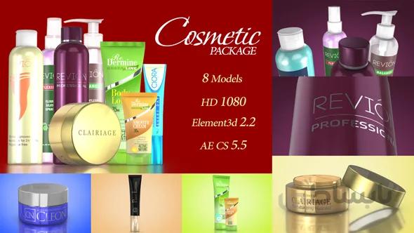 پروژه آماده افترافکت مخصوص تبلیغات لوازم بهداشتی و آرایشی Cosmetic Package Template 19190180