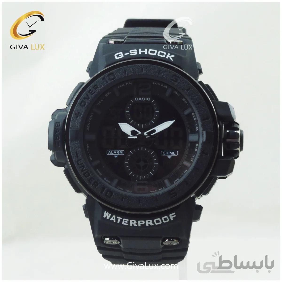 ساعت مچی اسپرت کاسیو جیشاک G-shock دو زمانه مشکی کد 980331
