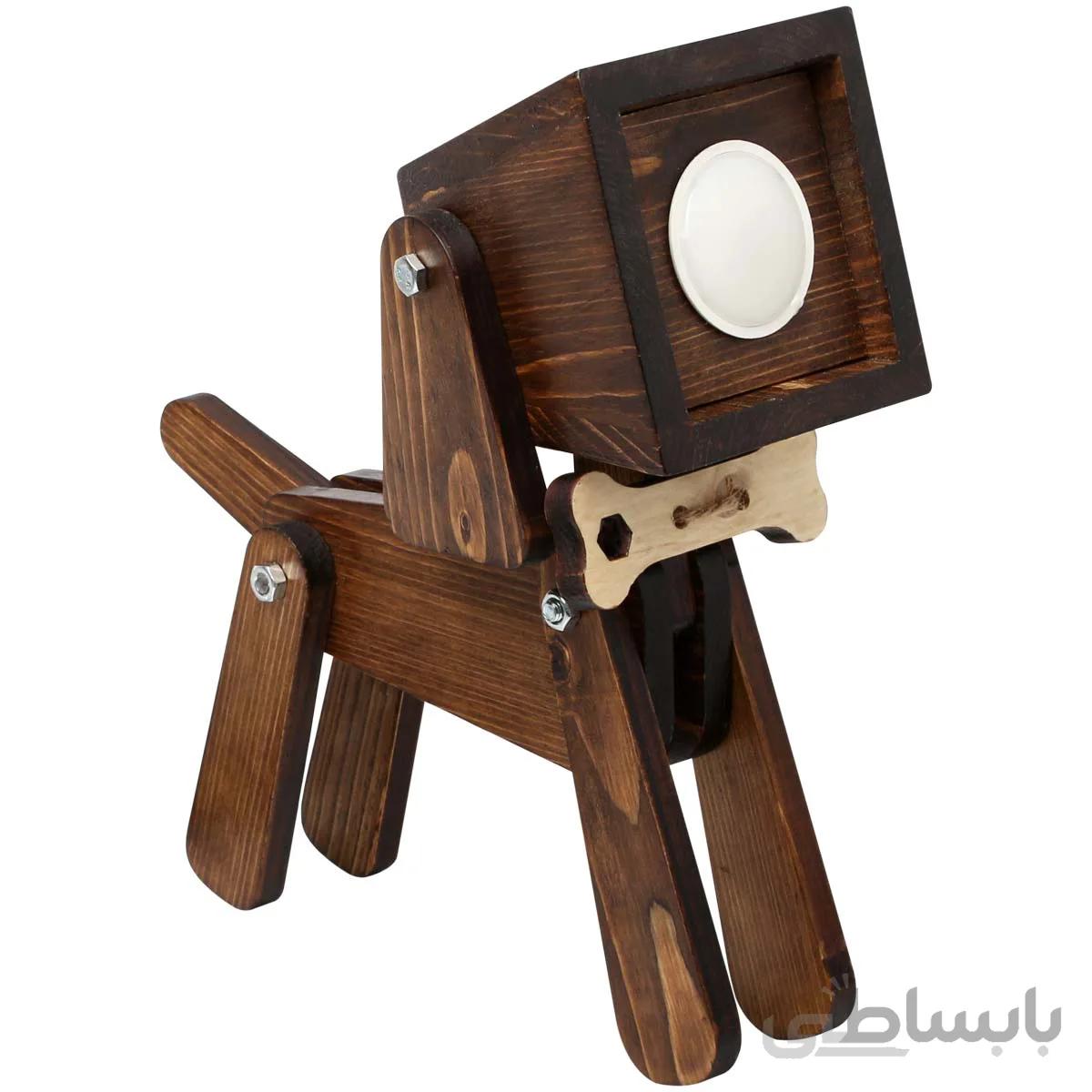 چراغ مطالعه چوبی مدل سگ