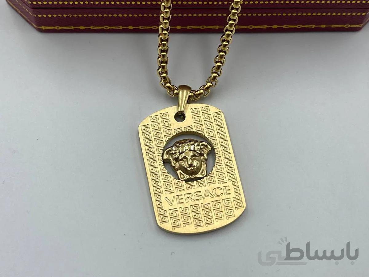 گردنبند ورساچه طلایی رنگ ثابت