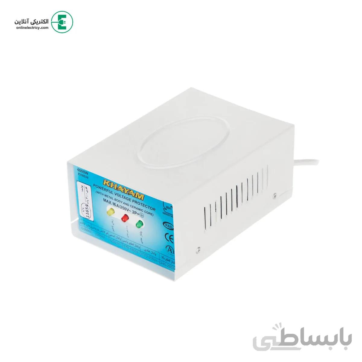 محافظ فلزی ارتدار 2 خانه سرامیکی 2500 وات 1/5 متری (خیام الکتریک)