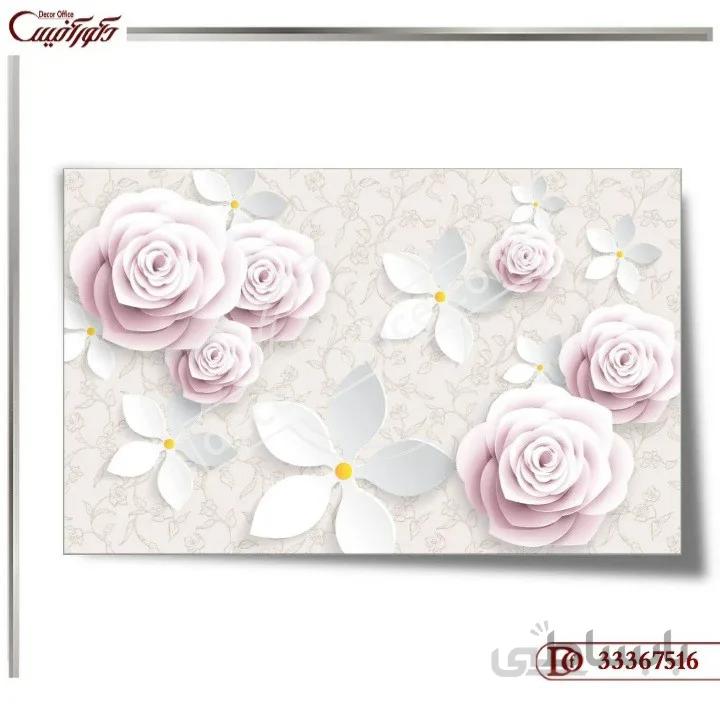 پوستر دیواری گل سه بعدی 7516 ا 3D flower wall poster 7516