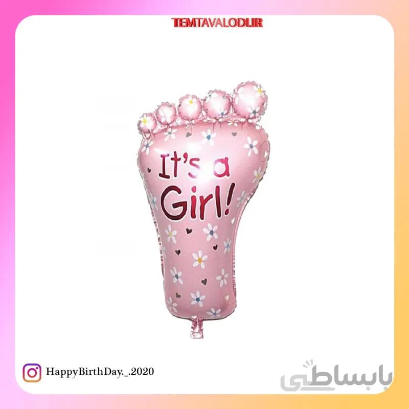 بادکنک فویلی ردپا دختر