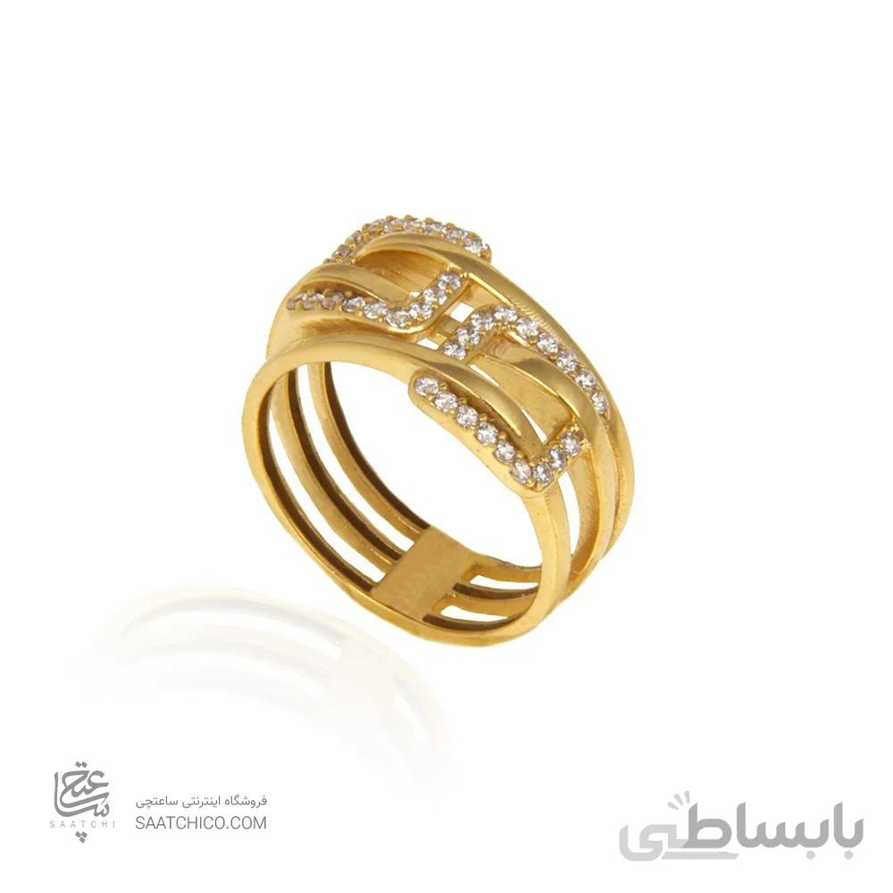 انگشتر طلا زنانه طرح چند لایه کد CR417