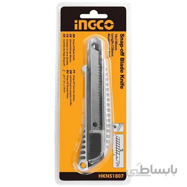 کاتر یک تیغ دسته آلومینیوم اینکو مدل HKNS1807