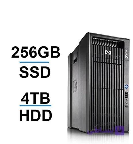 8 CORE COMPUTER با 16 Hyperthreads -HP Z800 ایستگاه کاری - 2 X Intel QUAD CORE Xeon تا 3.33GHz - جدید 256 GB SSD 4TB HDD - 24GB DDR3 - 4 مانیتور قابلیت - USB 3.0 (تجدید)