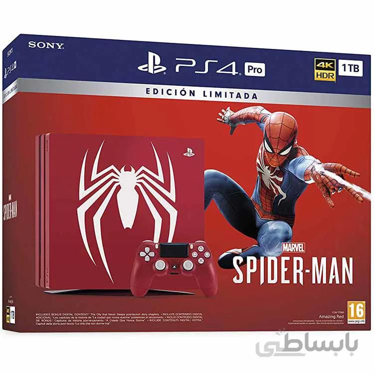 کنسول بازی سونی PS4 Pro Spider Man | حافظه 1 ترابایت ا PlayStation 4 Pro 1TB Bundle Spider Man Limited Edition