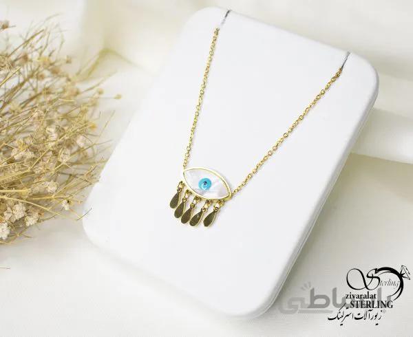 گردنبند زنانه چشم نظر آویز اشکی