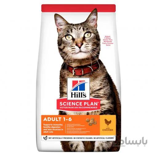 غذای خشک مخصوص گربه بالغ با طعم مرغ برند Hill’s