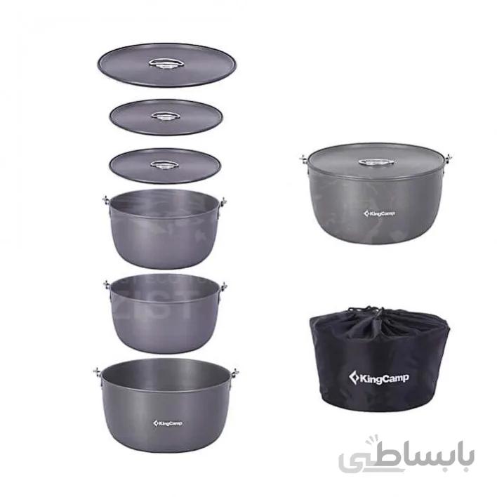 ست ظروف پخت و پز 3 نفره 25 پارچه کینگ کمپ مدل KA2008