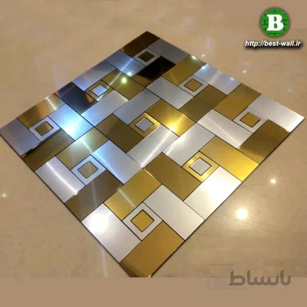 بین کابینتی پشت چسبدار طلایی نقره ای R456