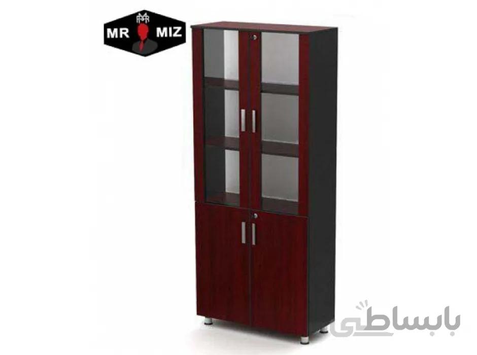 کتابخانه قابدار شیشه ای کد d108