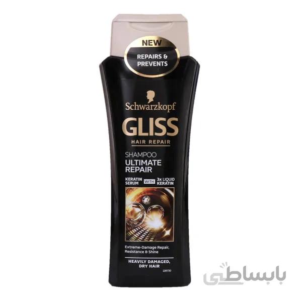 شامپو مو گلیس مدل Ultimate Hair Repair حجم 250 میلی لیتر ا Gliss Ultimate Repair Shampoo 250ml