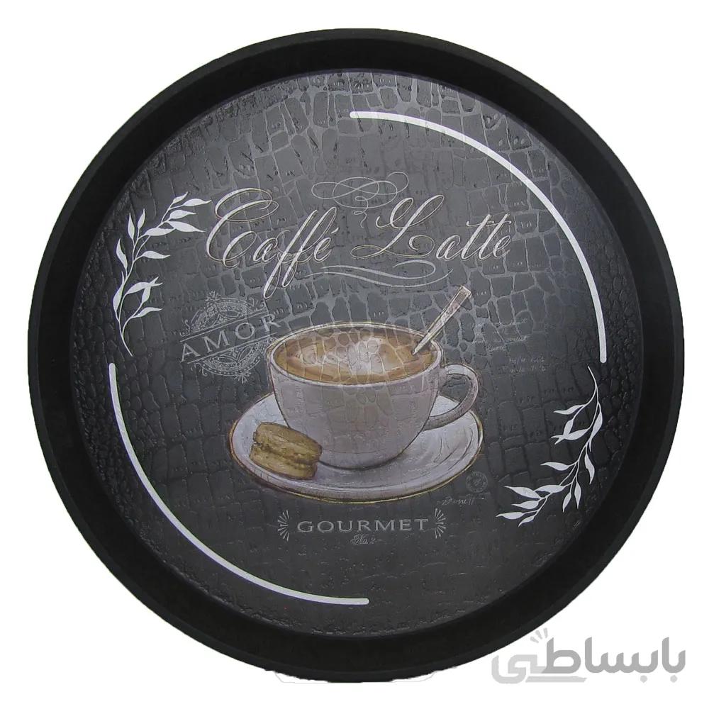 سینی گرد رایکا قطر 32 مدل Latte
