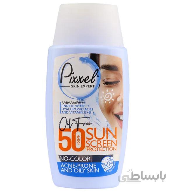 کرم ضد آفتاب مناسب پوست های چرب، جوشدار و مختلط Spf50 حجم 50 میل پیکسل