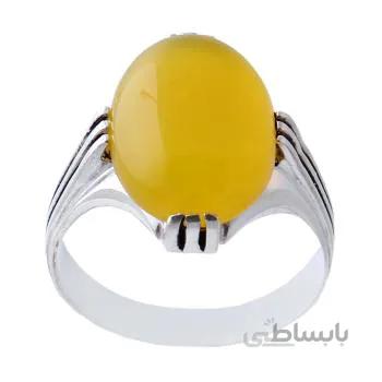 انگشتر نقره مردانه مدل عقیق شرف الشمس کد am_193