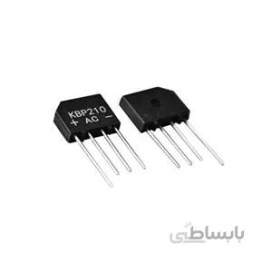 پل دیود شانه ای 1000 ولت 2 آمپر 1000V 2A KBP210