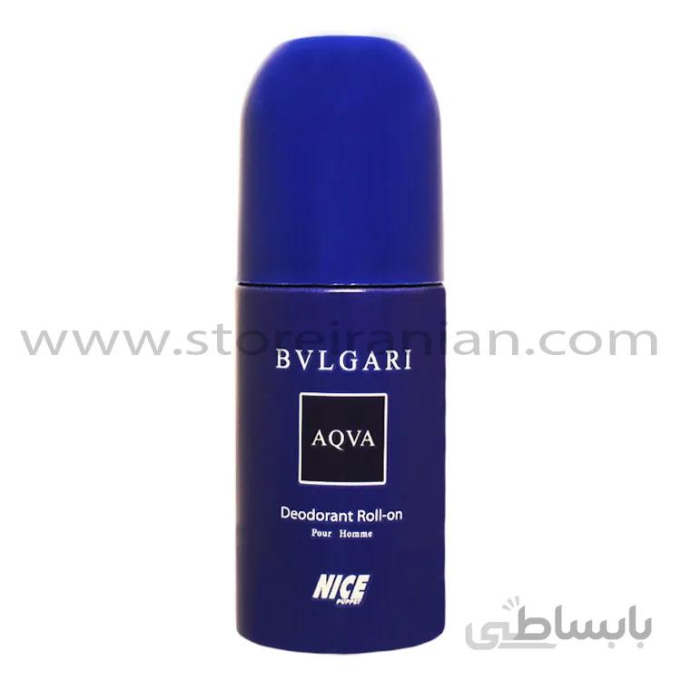مام رول ضد تعریق مردانه نایس مدل Aqva Bvlgari حجم 60 میلی لیتر ا Nice Aqva Bvlgari Deodorant Roll-On for Men 60ml